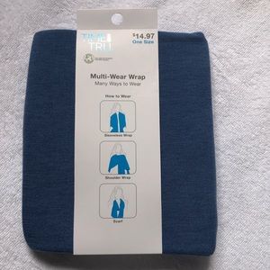 🌺🌼 Time and Tru Women’s Blue Multi Wear Wrap